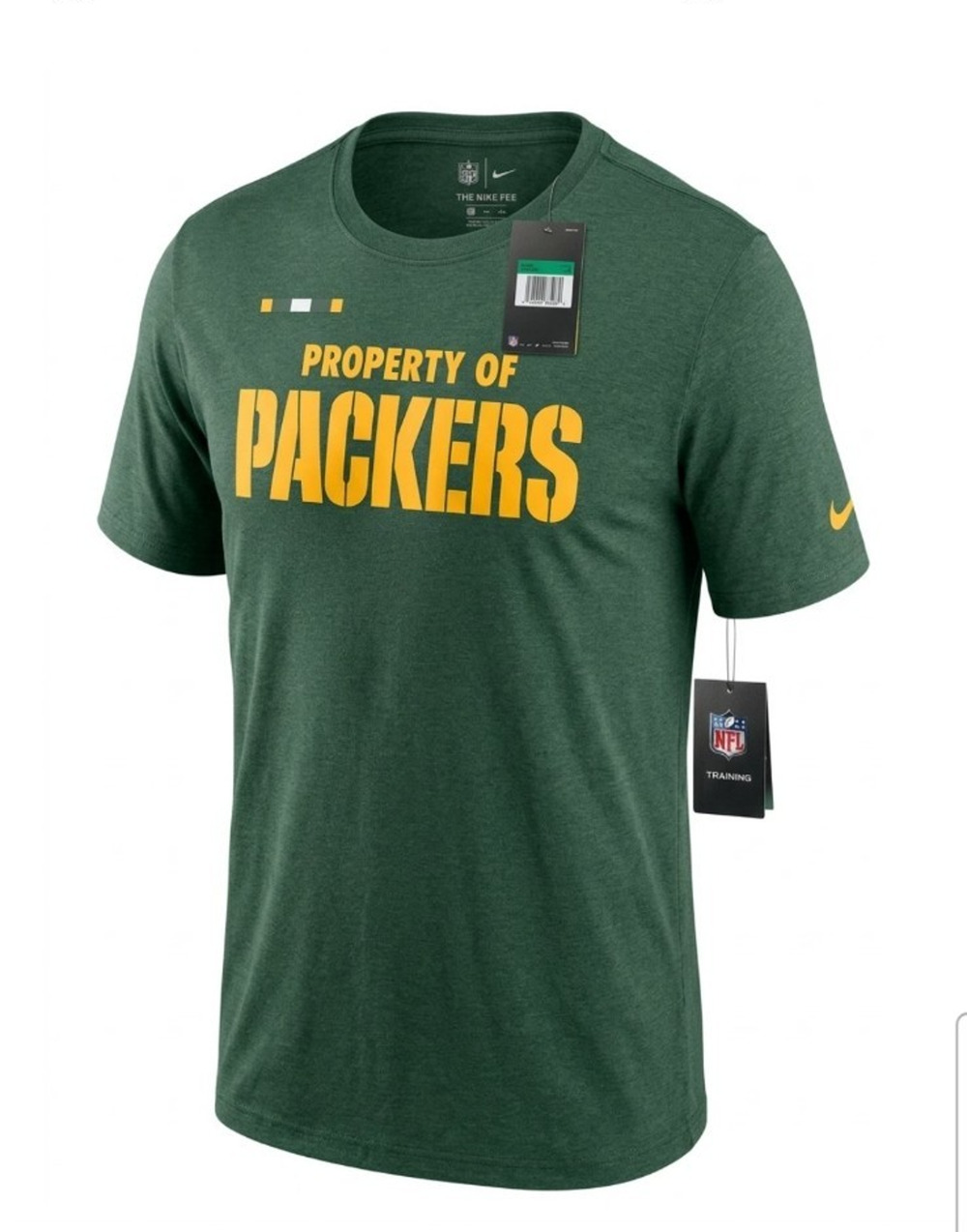 Green Bay Packers Nike Dri Fit Men's Large NFL Training T Shirt New With Tags